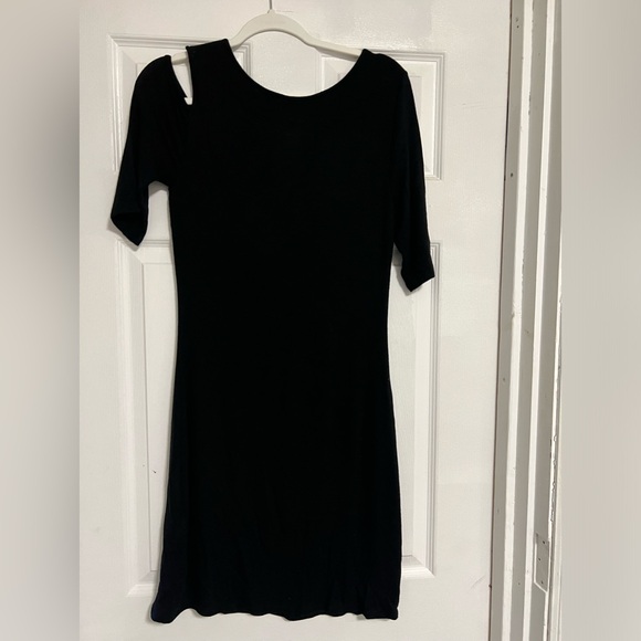 Women’s Goldray Xandra Ribbed Knit Black‎ Dress. - Picture 2 of 7